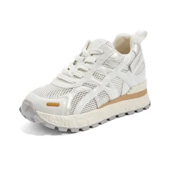 QING MISS Non slip Lightweight Low Top Casual Shoes Women's White