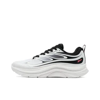 XTEP Anti Slip Wear Resistant Low Top Casual Running Shoes Men's White Black