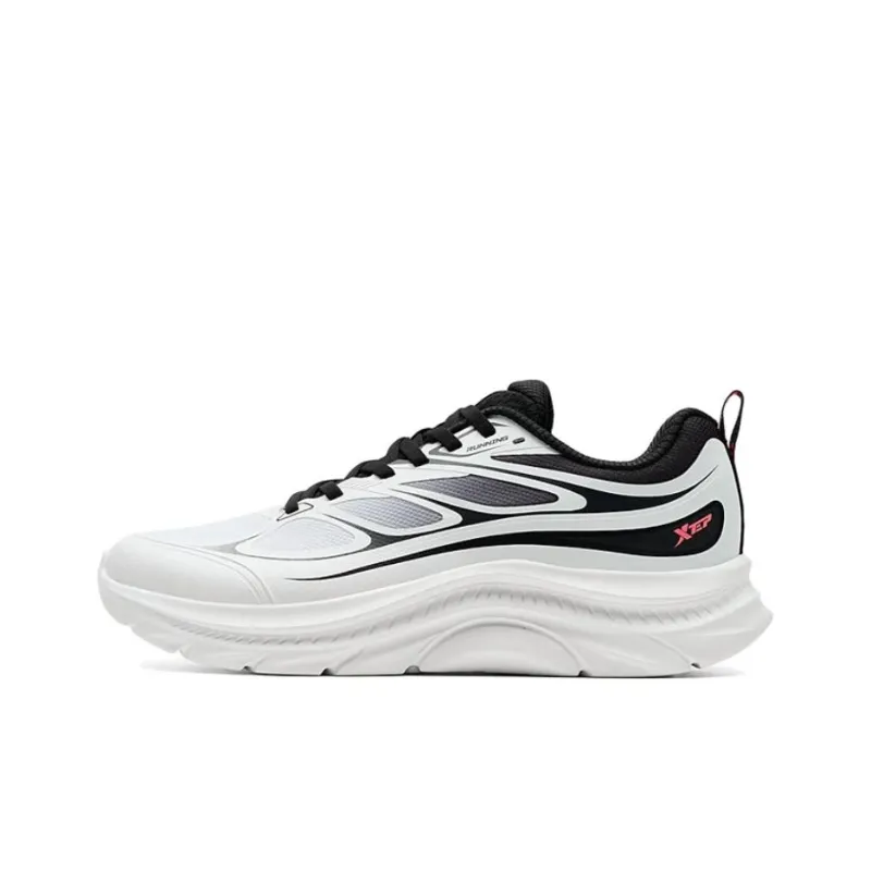 XTEP Anti Slip Wear Resistant Low Top Casual Running Shoes Men's White Black-0