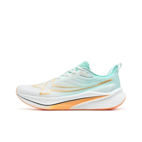 XTEP 2000km 3.0 Running Shoes Men Low Top Classic White, Tranquil Blue, Apricot Yellow