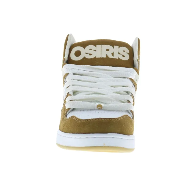 OSIRIS NYC 83 CLK High Top Skateboard Shoes Men's Light Brown/White-4