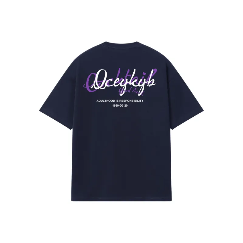 YK&YB T Shirts Unisex Dark Blue-1