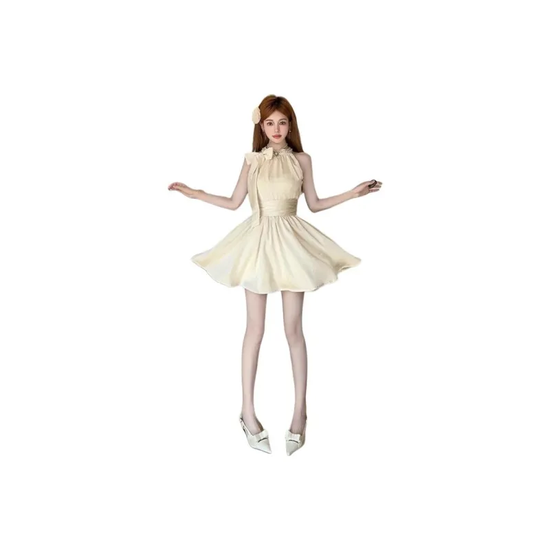 XIANSINIAO Sleeveless Dress Women's-0