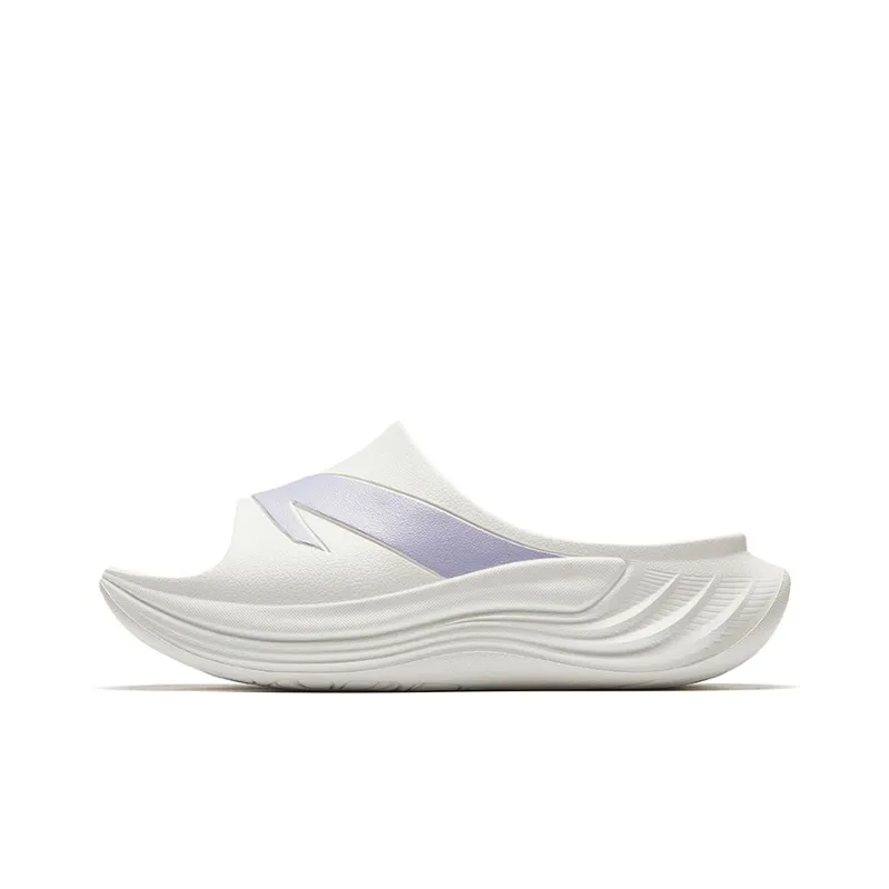 Anta Slip Resistant Slide Slippers Women's White Purple-0