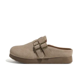 HUANQIU Abrasion Resistant Slip Resistant Closed Toe Slippers Women's Umber