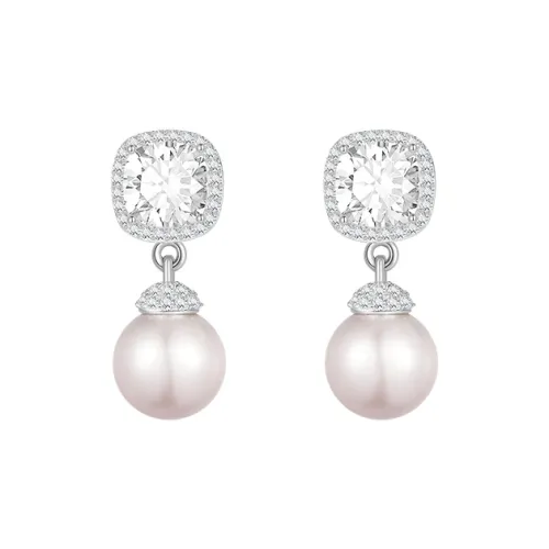 SHINE Manta Rose Collection S925 Sterling Silver Stud, Zircon, Shell Pearl Earrings Women's