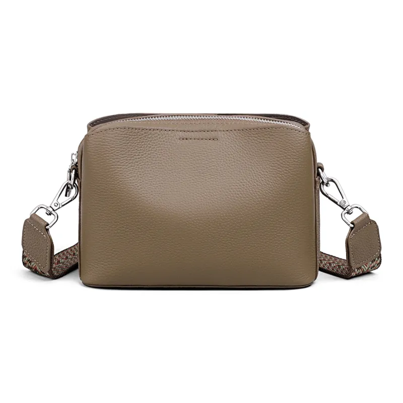 MILLIE'S Cow Leather Shoulder Bag, Crossbody Bag Regular Women's Elephant Gray-6