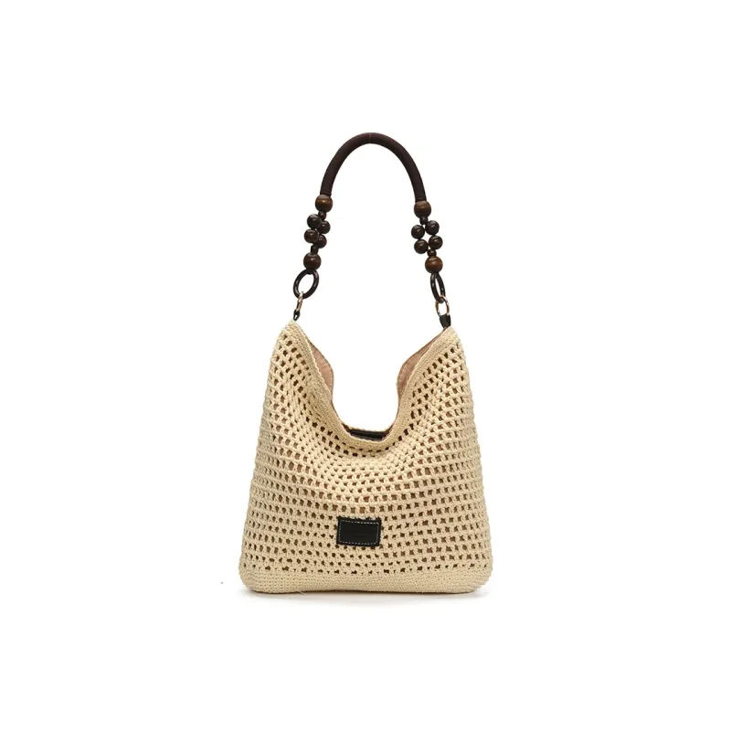 BAODIDAISHU PU Fashion Niche Shoulder Bag Underarm Tote Women's Brown/Black-8