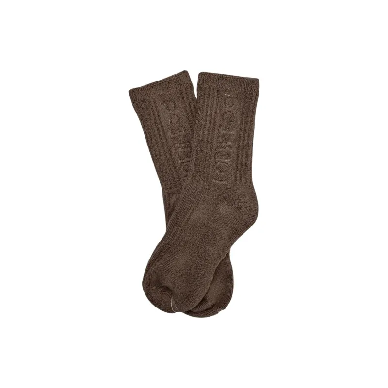 LOEWE x On SS25 Mid Calf Socks Unisex 1 Pack Brown-0