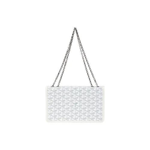 GOYARD Alexandre III Canvas With Leather Shoulder Bag, Crossbody Bag Women's White