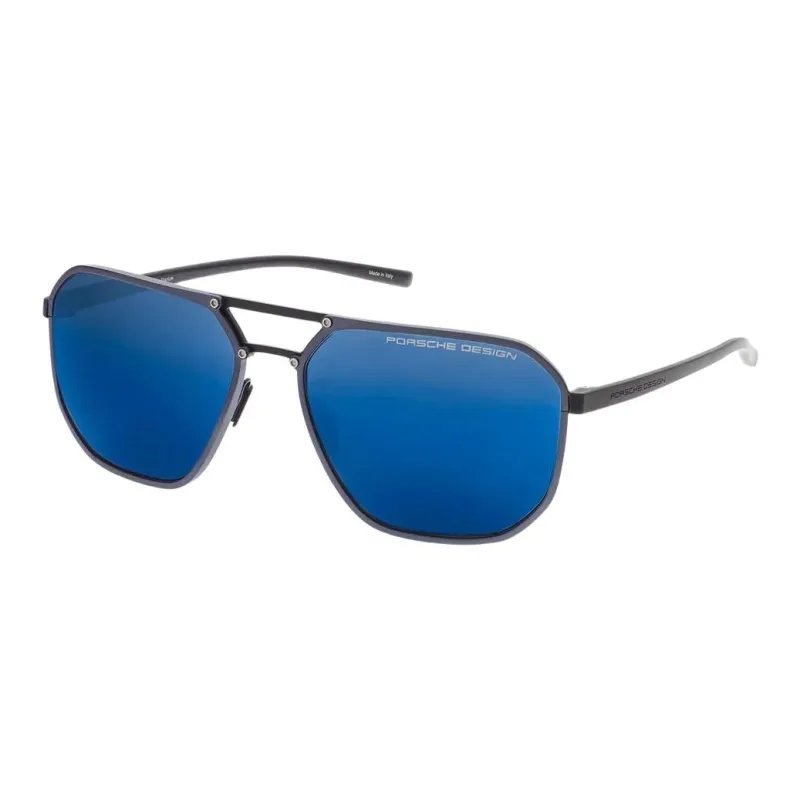 PORSCHE DESIGN Titanium Aviator Sunglasses Unisex Black-0