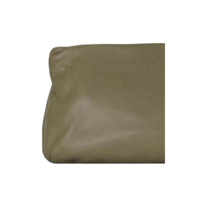 THE ROW Goatskin One Shoulder Clutch Women's Light Gray Green-4