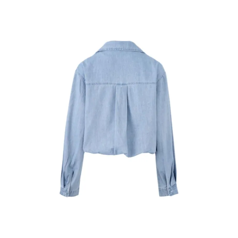 TCH Shirts Women's Denim Blue, Two Piece Set-1