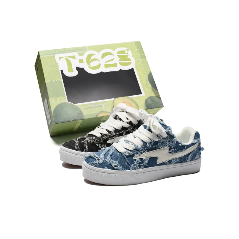 T628 Slip Resistant, Abrasion Resistant, Lightweight, Breathable Low Top Skateboard Shoes Unisex-108