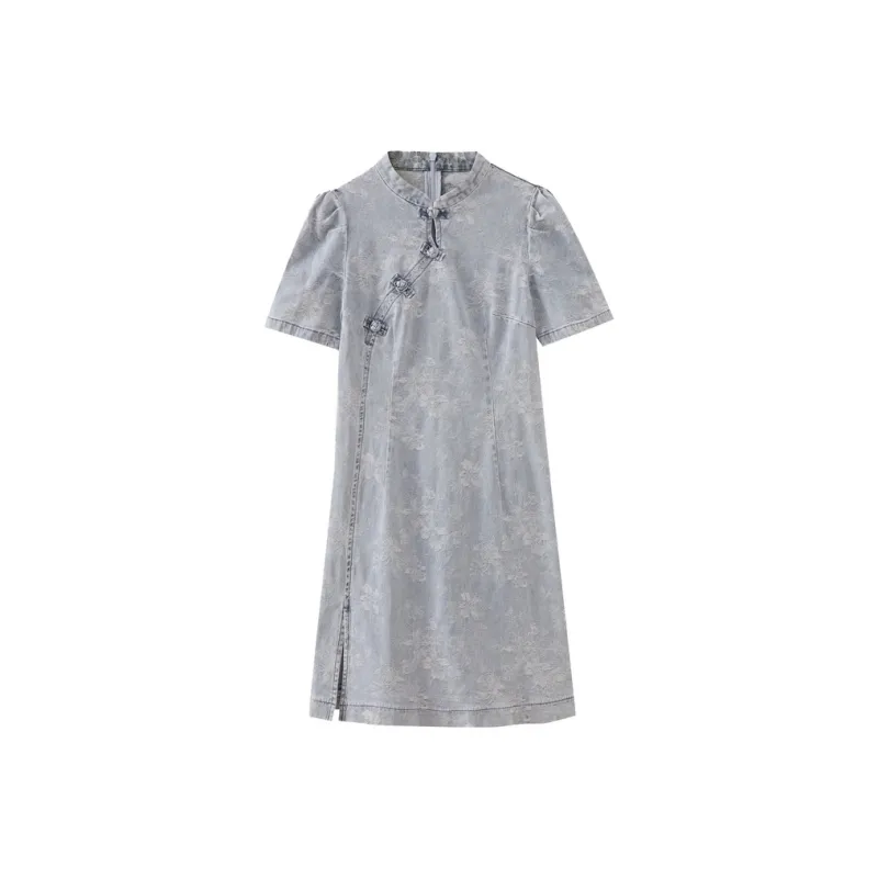 SHUIYUNJIAN Short Sleeved Dress Women's-0