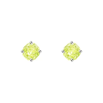 SHINE S925 Silver, Synthetic Cubic Zirconia Stud Earrings Women's