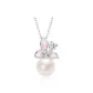 925 Sterling Silver-Cherished Magnolia Necklace