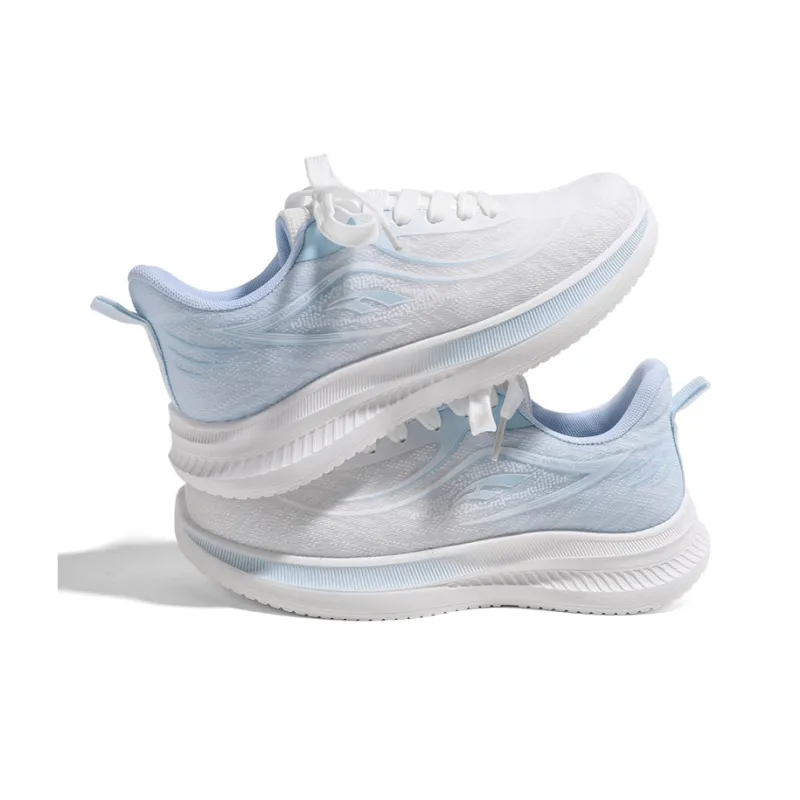 HUANQIU Running Shoes Women's Low Top White Blue-3