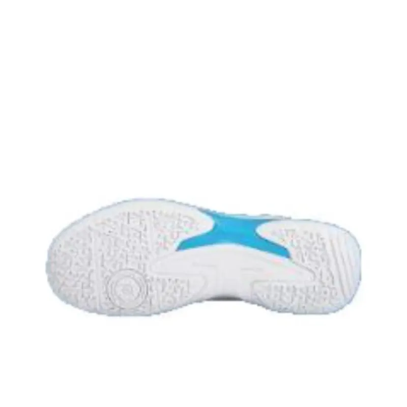 VICTOR Cushioned Slip Resistant Low Top Badminton Shoes Unisex White Blue-4