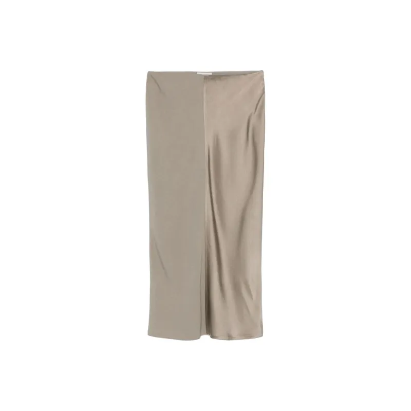 AMIPARIS Satin Midi Skirt-0