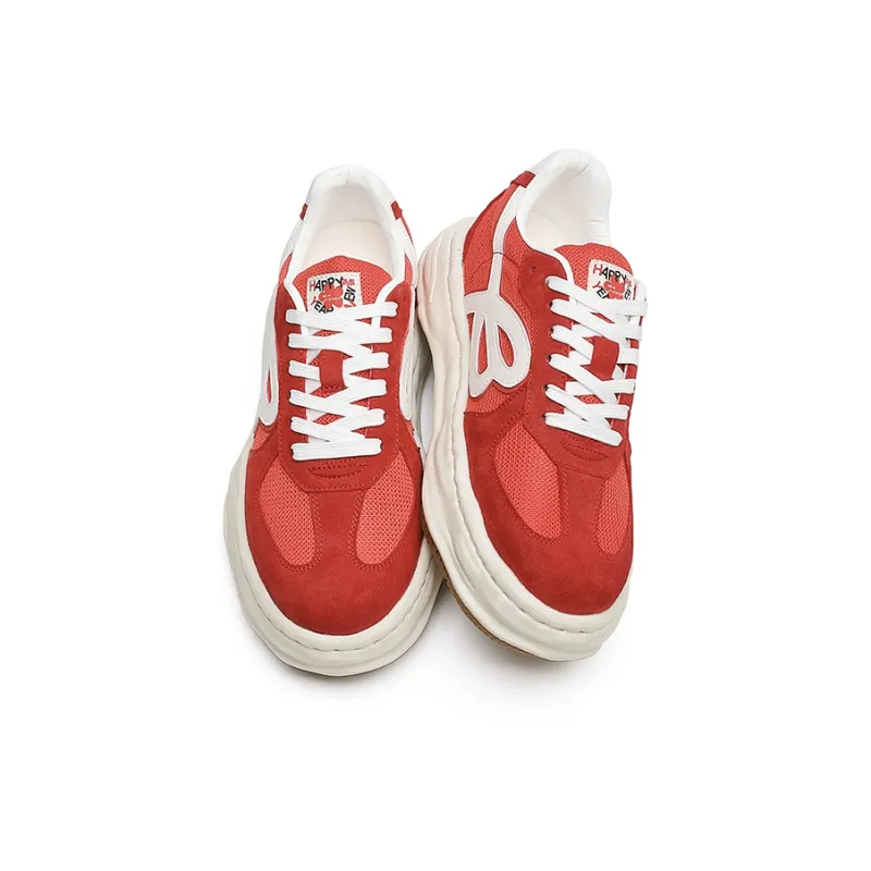 BENZI Low Top Skateboard Shoes Unisex Red-2