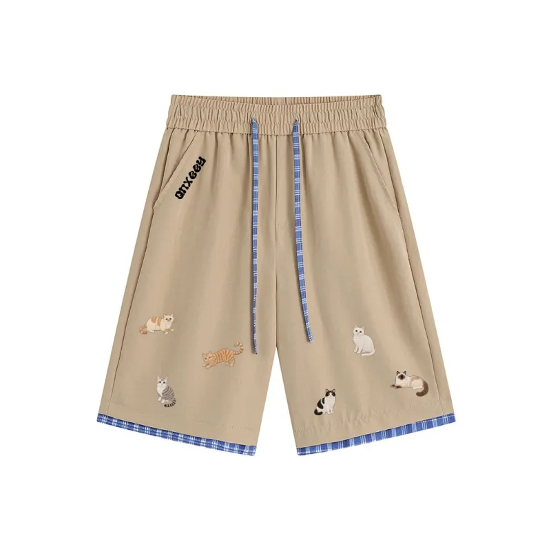 Qnxeey Casual Shorts Unisex-4