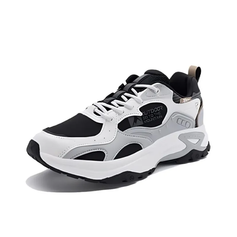 XTEP Cushioning Low-Top Casual Shoes Men's White Gray Black-1