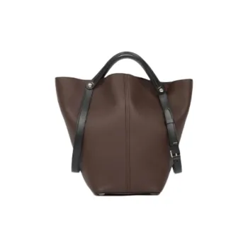 Maison Margiela Cow Leather Handbag Medium Size Women's Walnut