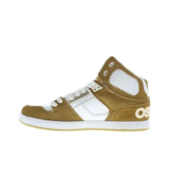OSIRIS NYC 83 CLK High Top Skateboard Shoes Men's Light Brown/White