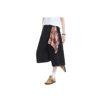 Weles Denim Shorts Unisex Black
