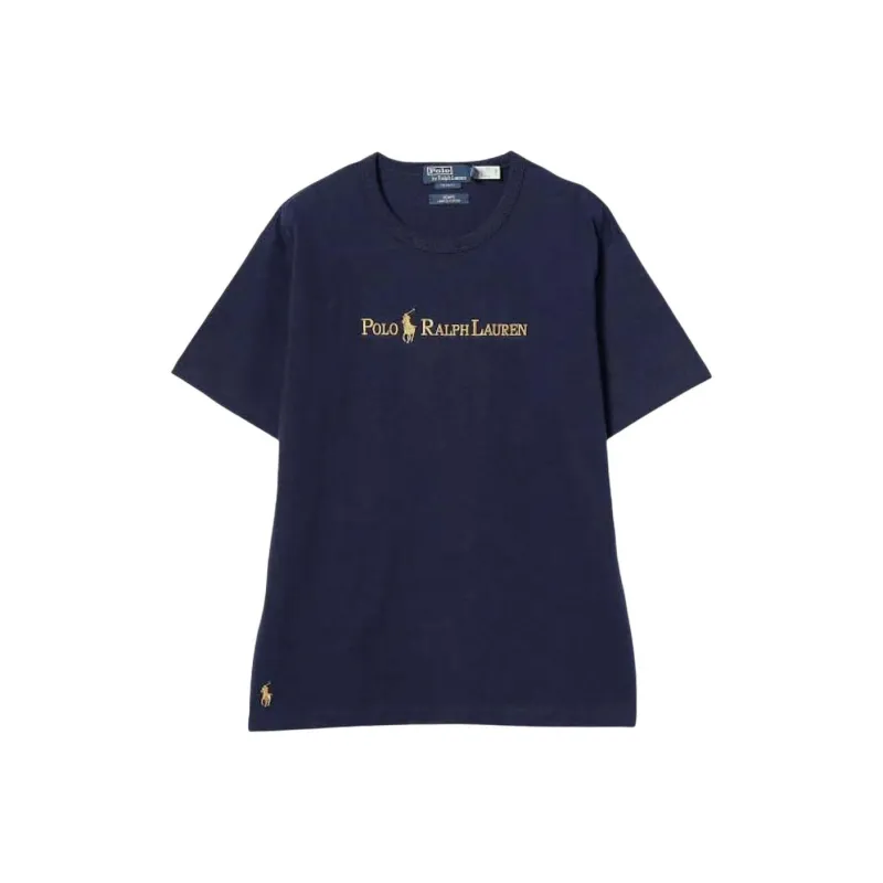 Polo Ralph Lauren For Beams Gold Logo Women'ss T Shirt Navy-0