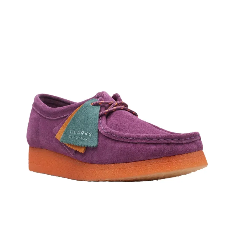 Clarks Wallabee Low Top Casual Shoes Unisex Purple-3
