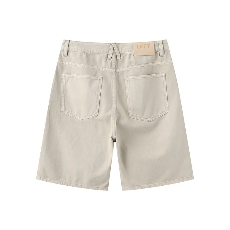 ZUO Denim Shorts Men Apricot-1