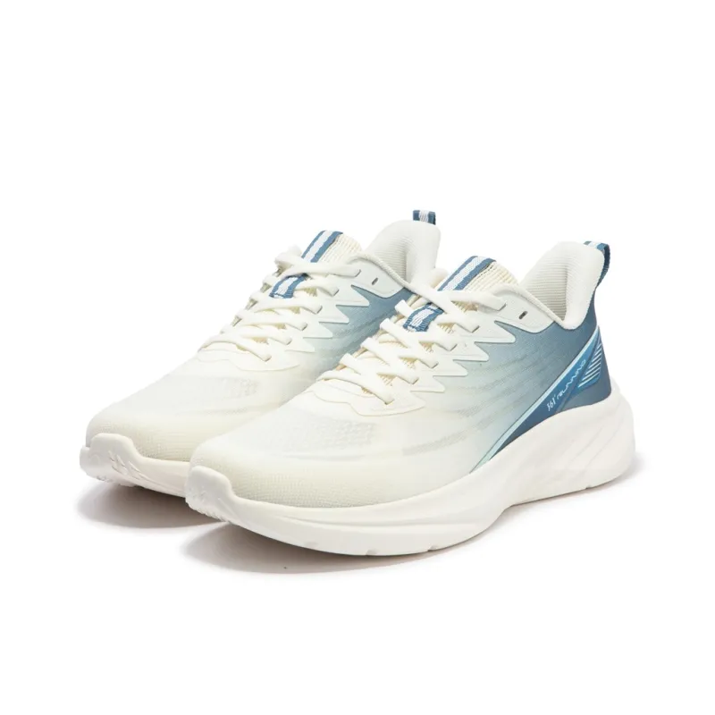 361° Cushioning Anti Slip And Wear Resistant Low Top Running Shoes Men's White Blue-3