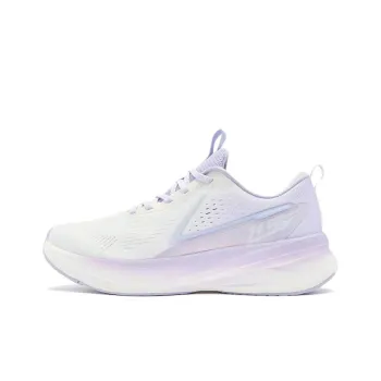 QIAODAN Rapid LITE Shock Absorbers With Slip Resistant Features Low Top Casual Running Shoes Women's White Purple