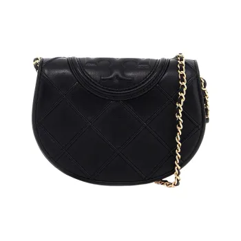 TORY BURCH Fleming Nappa Leather Shoulder Bag Crossbody Bag Mini Women's Black