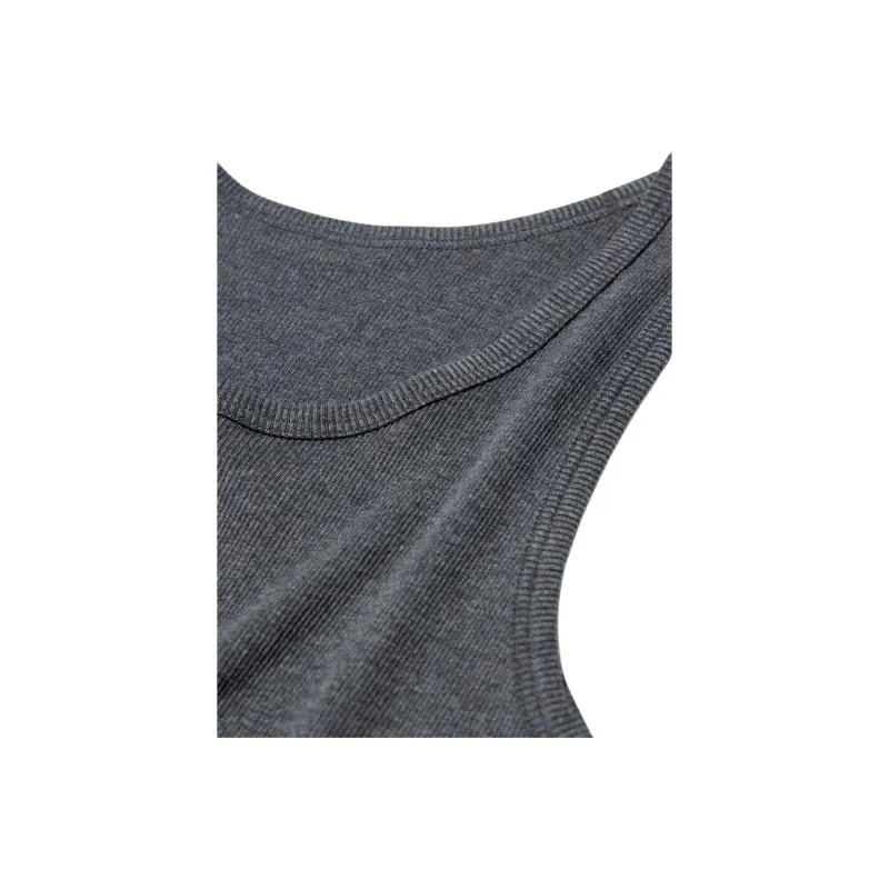 UNIQLO Tank Tops Unisex Dark Gray-1
