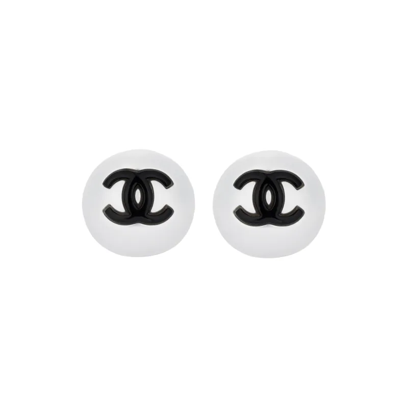 CHANEL 2001 Button Clip on Earrings-0