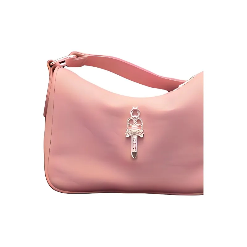 Chrome Hearts Leather Chicken Block Bag Shoulder Bag Handbag Shoulder Bag Women's Pink-4
