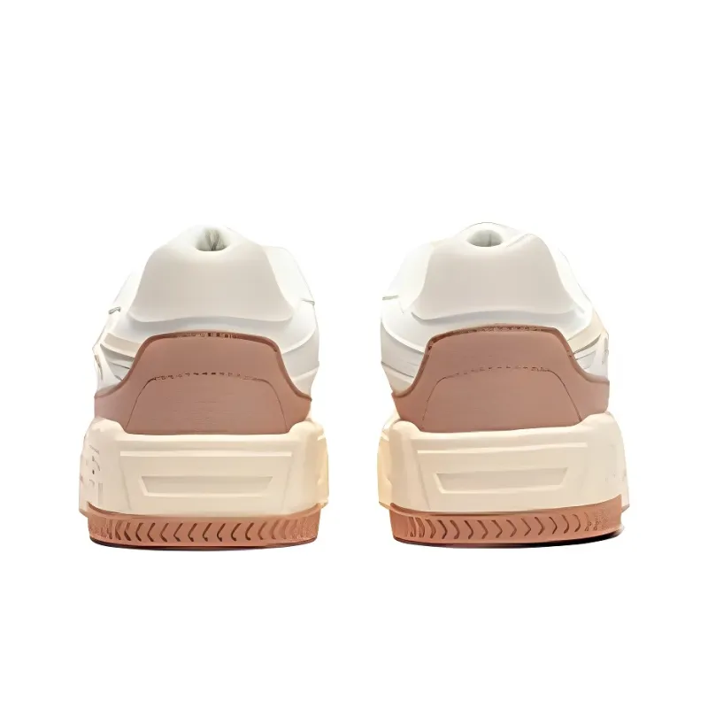 361° Slip Resistant Waterproof Cushioning Low Top Skateboard Shoes Women's White Brown-2