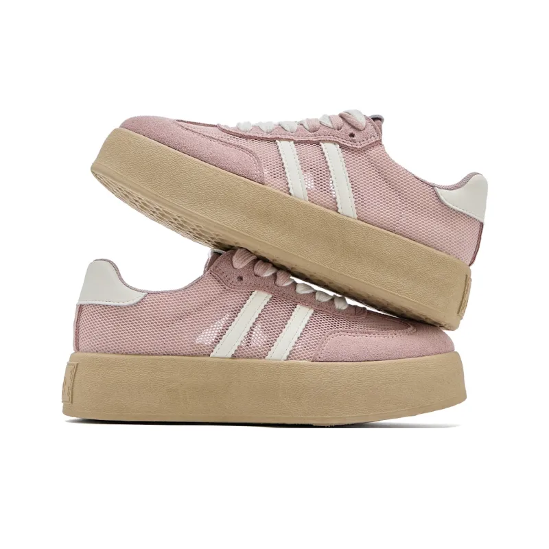 La Chapelle Anti Slip Wear Resistant Skateboard Shoes Women's Pink-3
