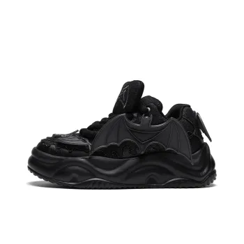K 61 Cushioning, Wear Resistant Low Top Skateboard Shoes Unisex Black