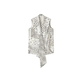 SHUXI Shirts Women's Moroccan Night White