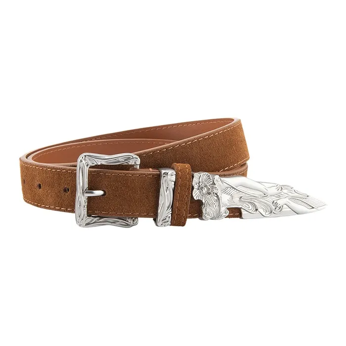 YUZHAOLIN Cow Leather Belts Unisex Width 2.8cm-2