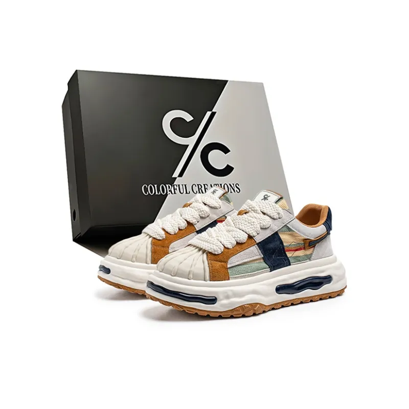 Colorful Creations Anti Slip And Wear Resistant Height Increasing Low Top Casual Shoes Men's-0