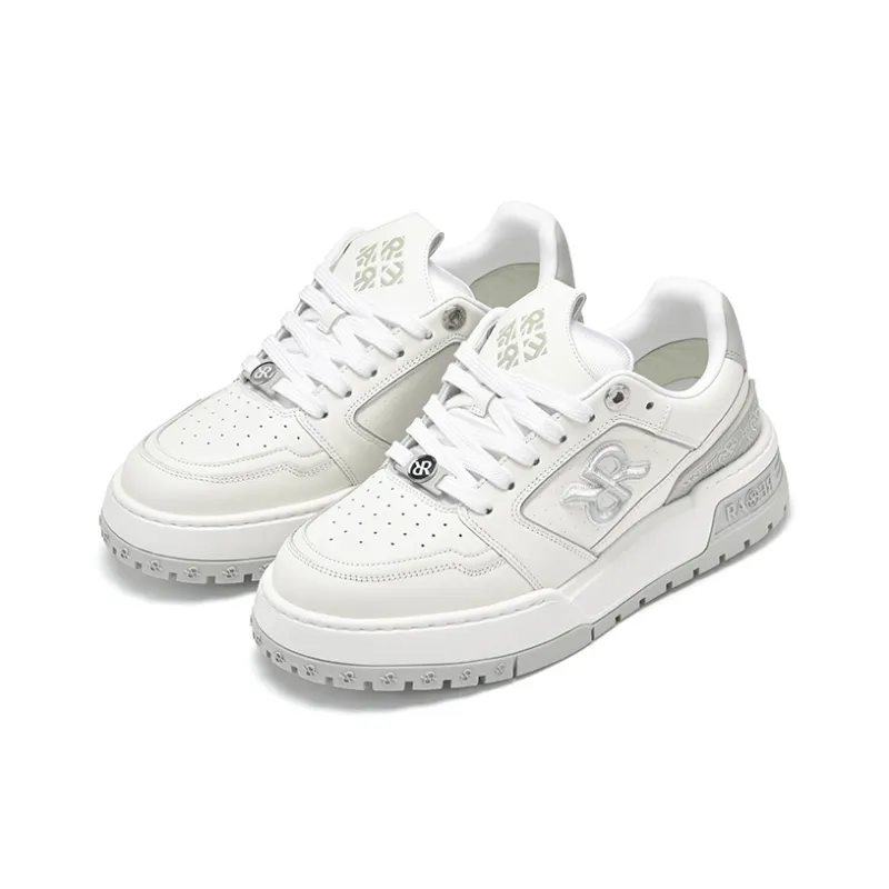 RARE Low Top Skateboard Shoes Men's White Gray-1
