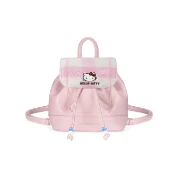 Zgo Hello Kitty PU Preppy Style Backpack Trumpets Women's Pink