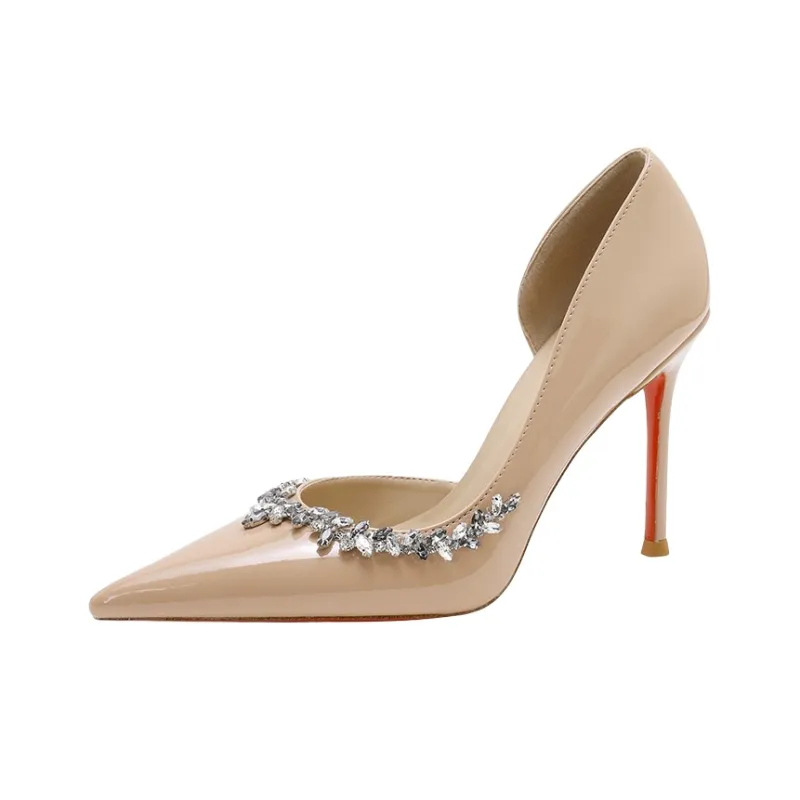 RoseDoris Slim Heel High Heels Women's Nude-0