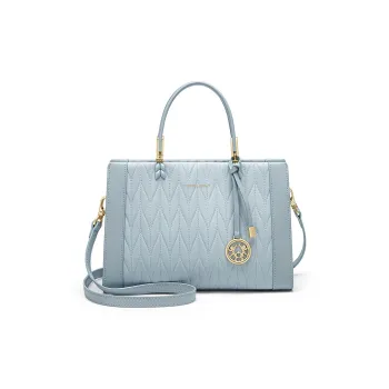 CNOLES PVC Mom Bag Crossbody Bag Shoulder Bag Women's Gray Haze Blue