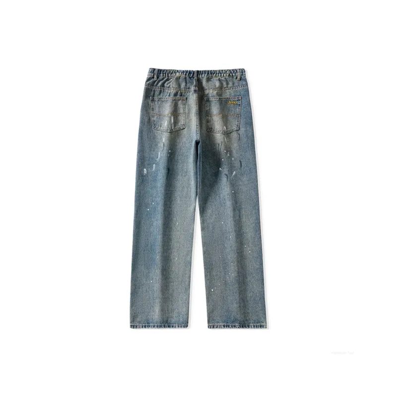 Jeep Fashion Sports Collection Jeans Unisex Vintage Blue-1